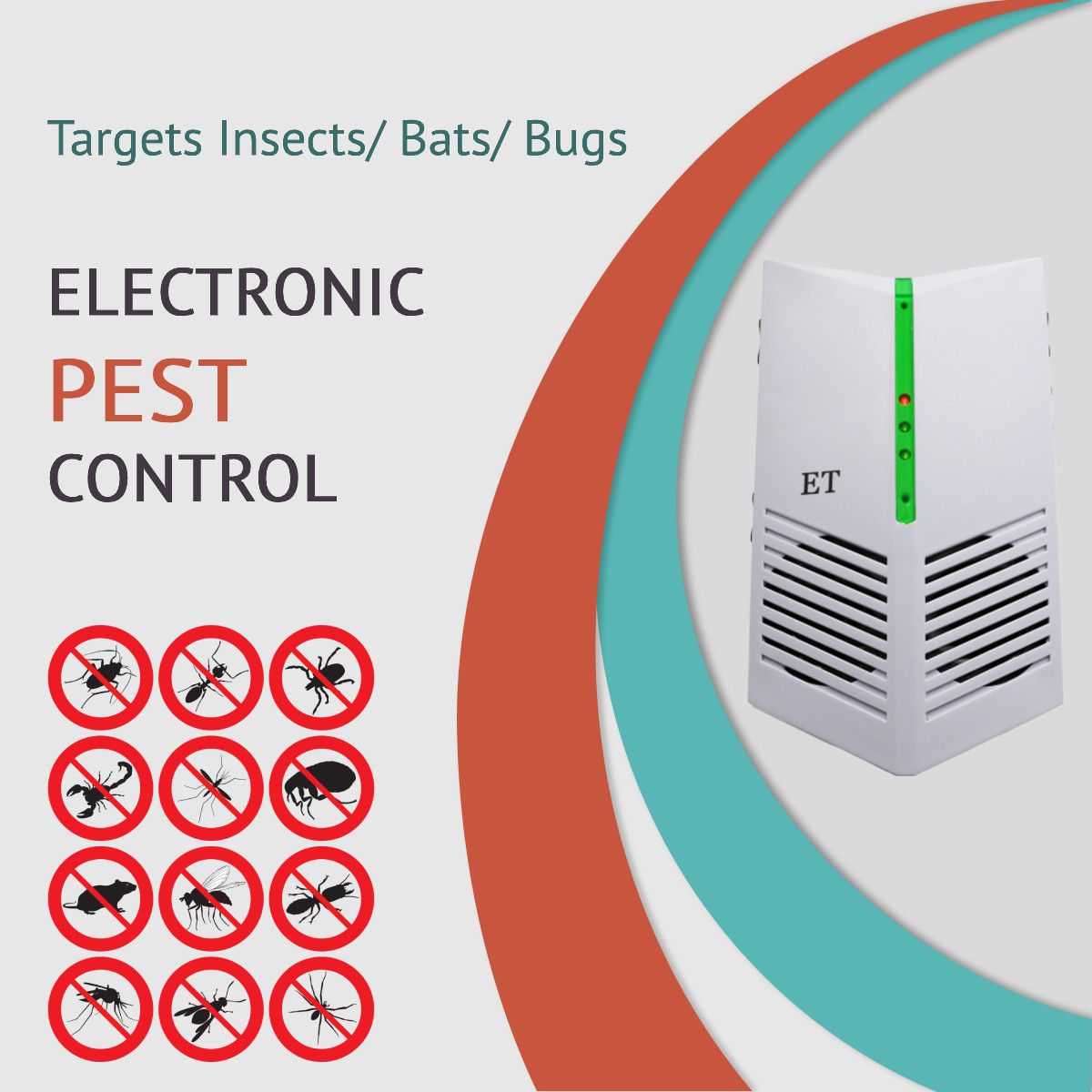 Targets Insects/ Bats/ Bugs | Ants, Beetles, Bees, Bedbugs, Cockroaches, etc