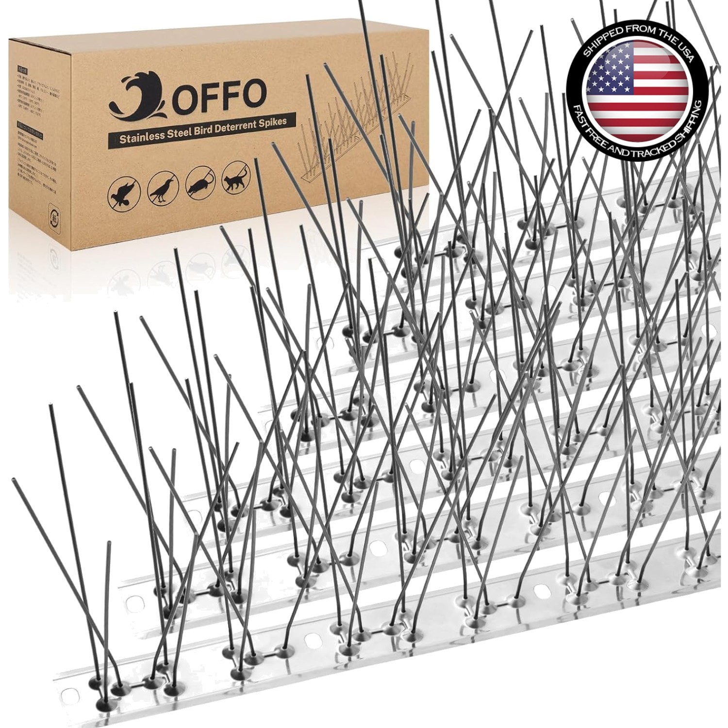 Bird Spikes 10 Feet Stainless Steel Pigeon and Bird Deterrent Cover Modern St…