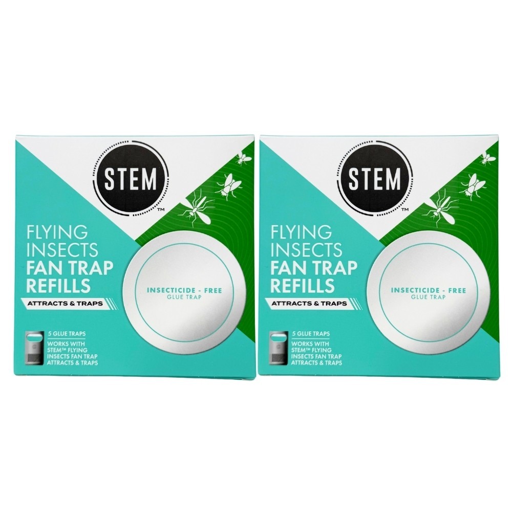 2 Pack – Stem Flying Insect Fan Trap Refills, 5 Glue Traps ( 10 Total Traps )