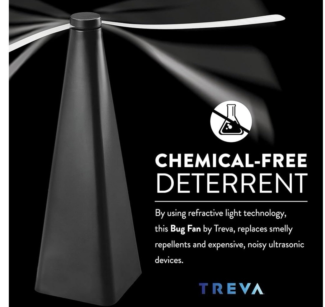 Treva Bugfan Bug Insect Fly Repellent Fan BNIB 2AA Battery Powered Soft Touch