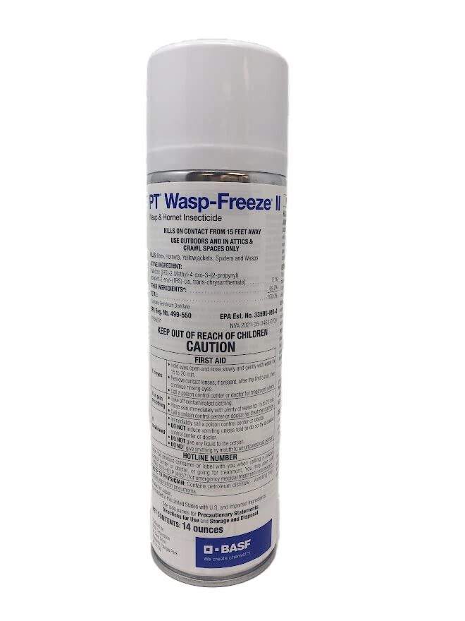 14 oz PT Wasp Freeze II Wasp and Hornet Insecticide Aerosol Can BASF