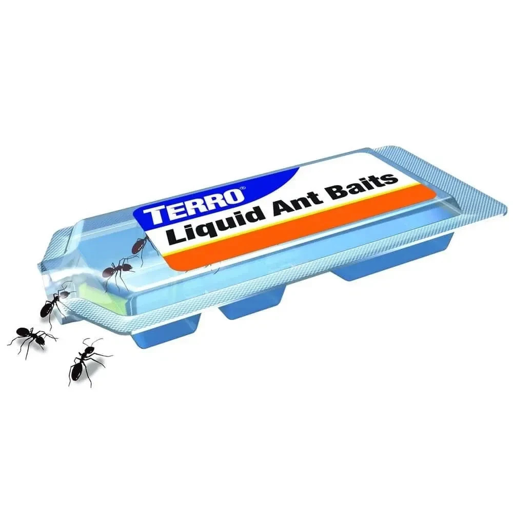 TERRO Liquid Ant Killer Bait Outdoor Indoor Tray Traps Ready To Use T300 6PK NEW