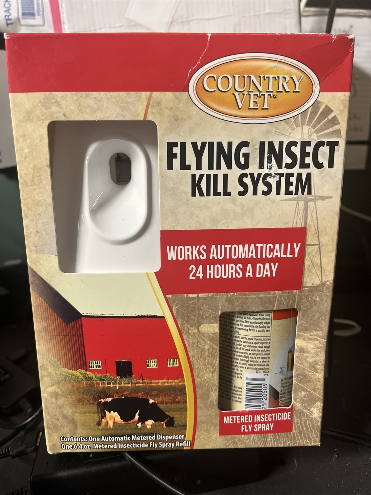 Country Vet Flying Insect Kill System Automatic Dispenser comes w/one Can Spray