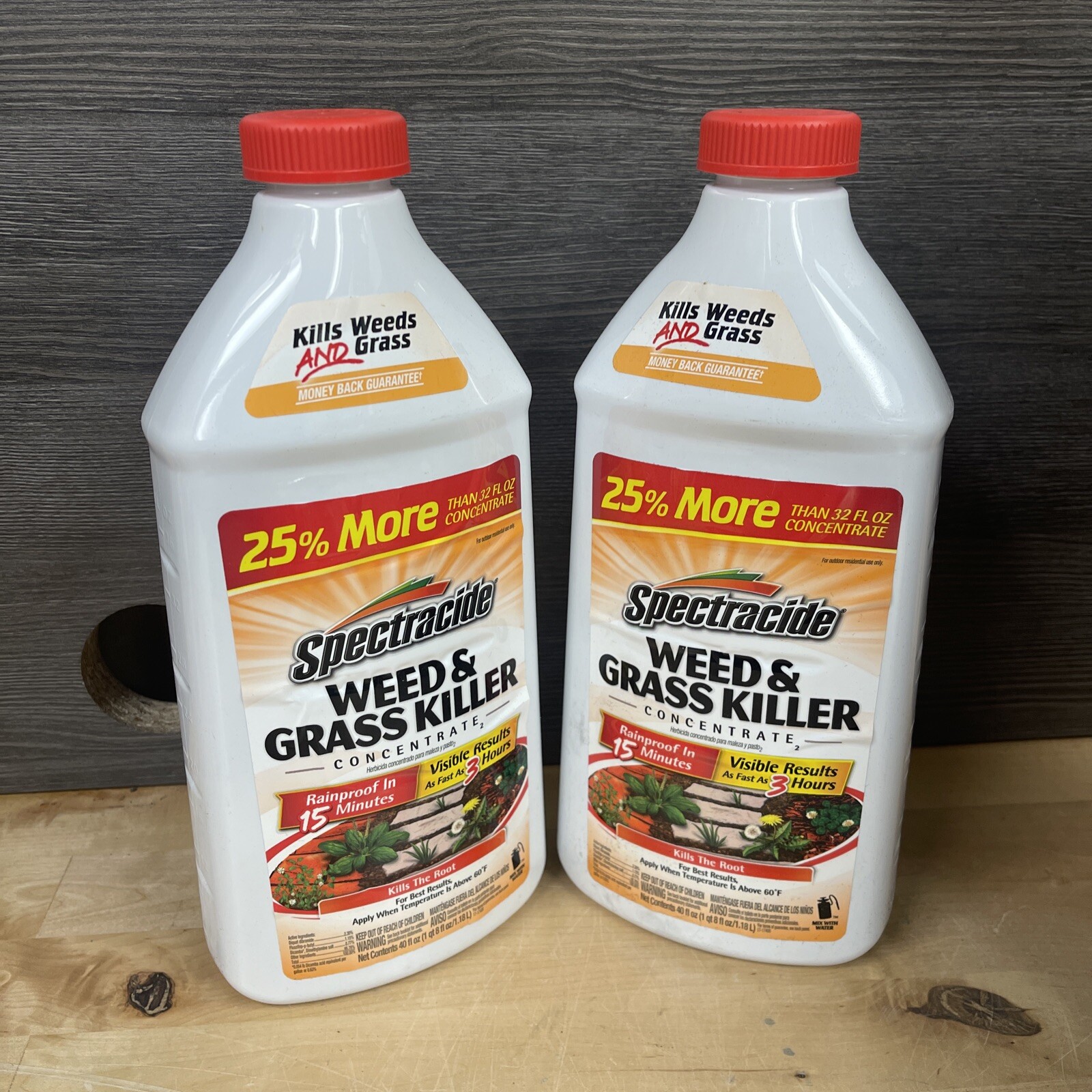 2 Pack Spectracide Weed & Grass Killer, 40 oz Each New