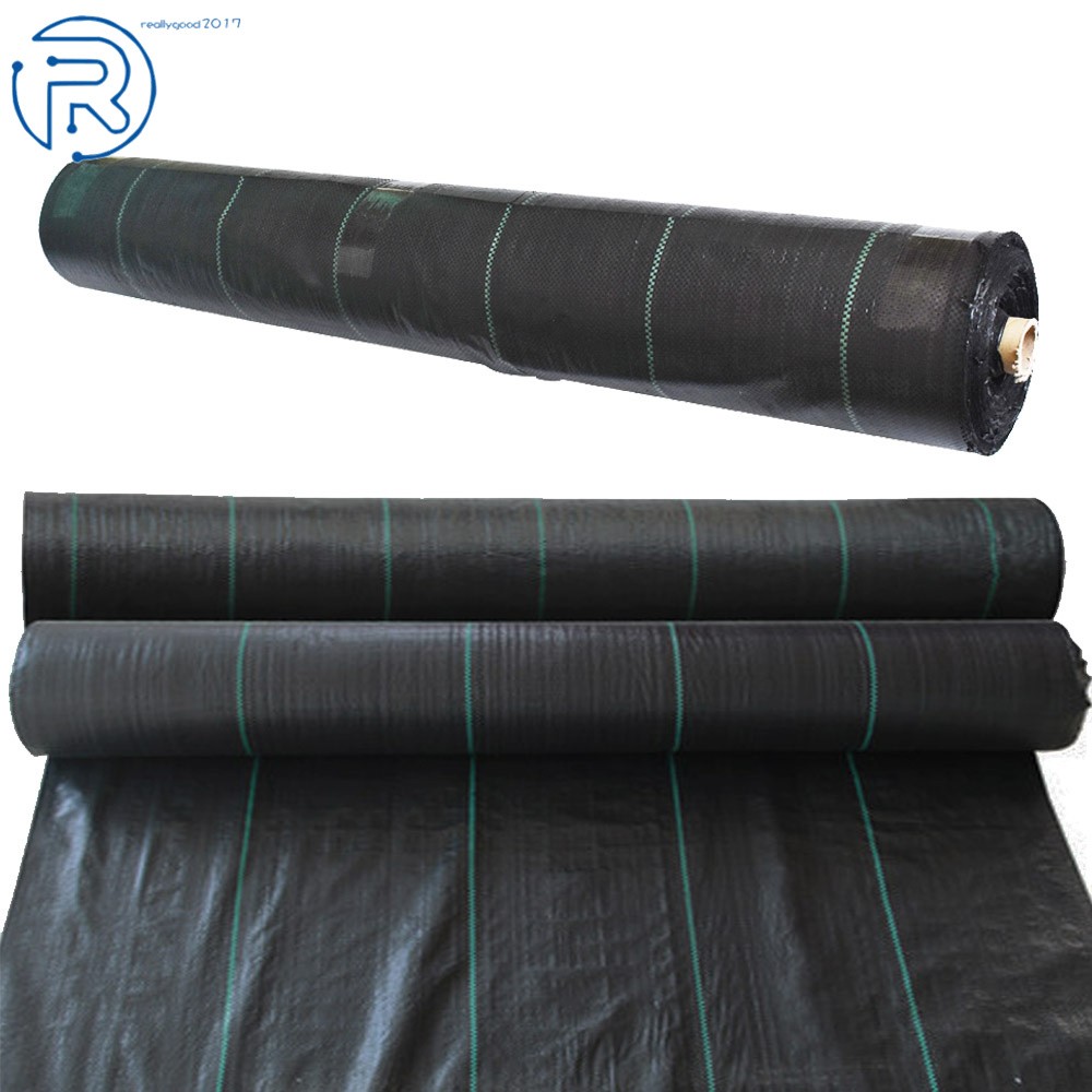 4 × 250FT Polypropylene Weed Barrier Fabric Weed Cover Woven Ground Landscape