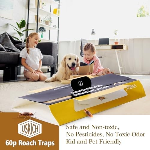 20 Pack Roach Traps, Cockroach Traps Indoor Home, Glue Roach Traps, Child & P…