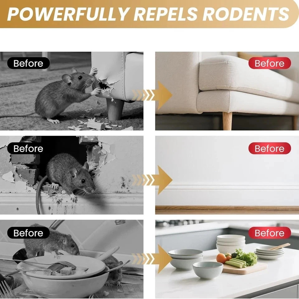Mouse Rodent Repellent, 35 Pack Peppermint Oil to Repel Mice and Rats– Works for