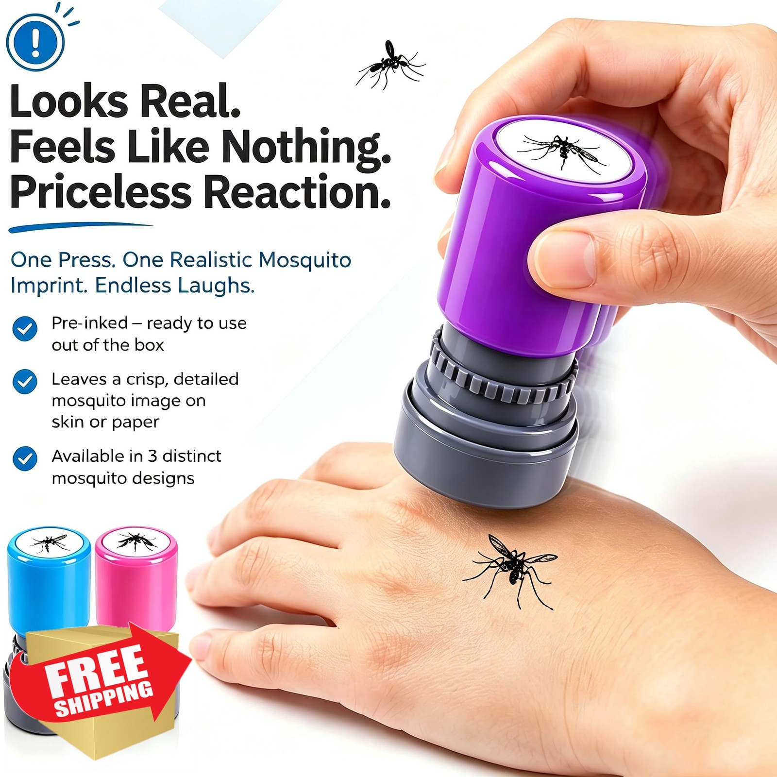 Generic 3pc Mosquito Stamp Prank