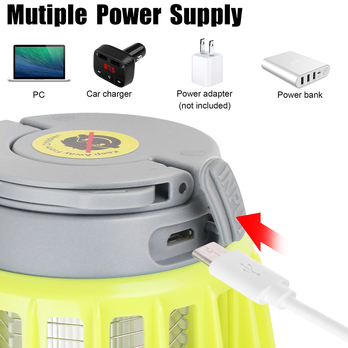 Electric Bug Zapper Outdoor Mosquito Insect Killer Lamp Fly Trap Camping Lantern