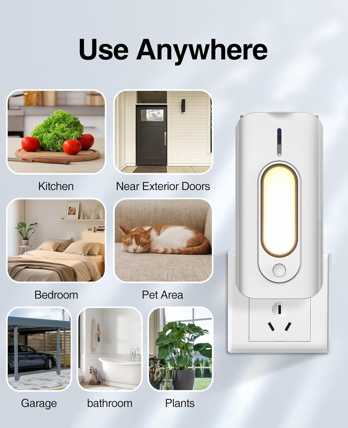 Indoor Fly Trap Plug-in Insect Killer w/ Night Light – Fruit Fly Gnat Mosquito M