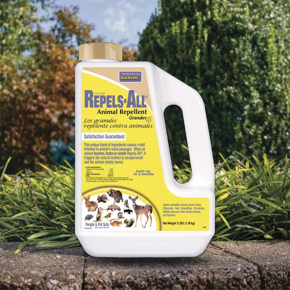 Bonide 3 lb. Repels-All Animal Repellent Granules, Repels by Taste, Smell, and T