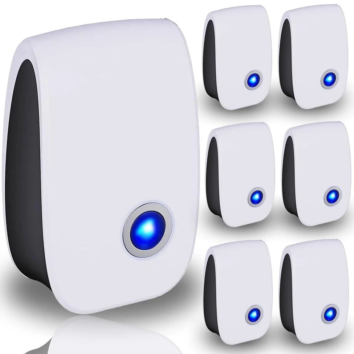 Intelligent Ultrasonic Pest Control Plug-In – 6 Pack with Nightlight Feature US