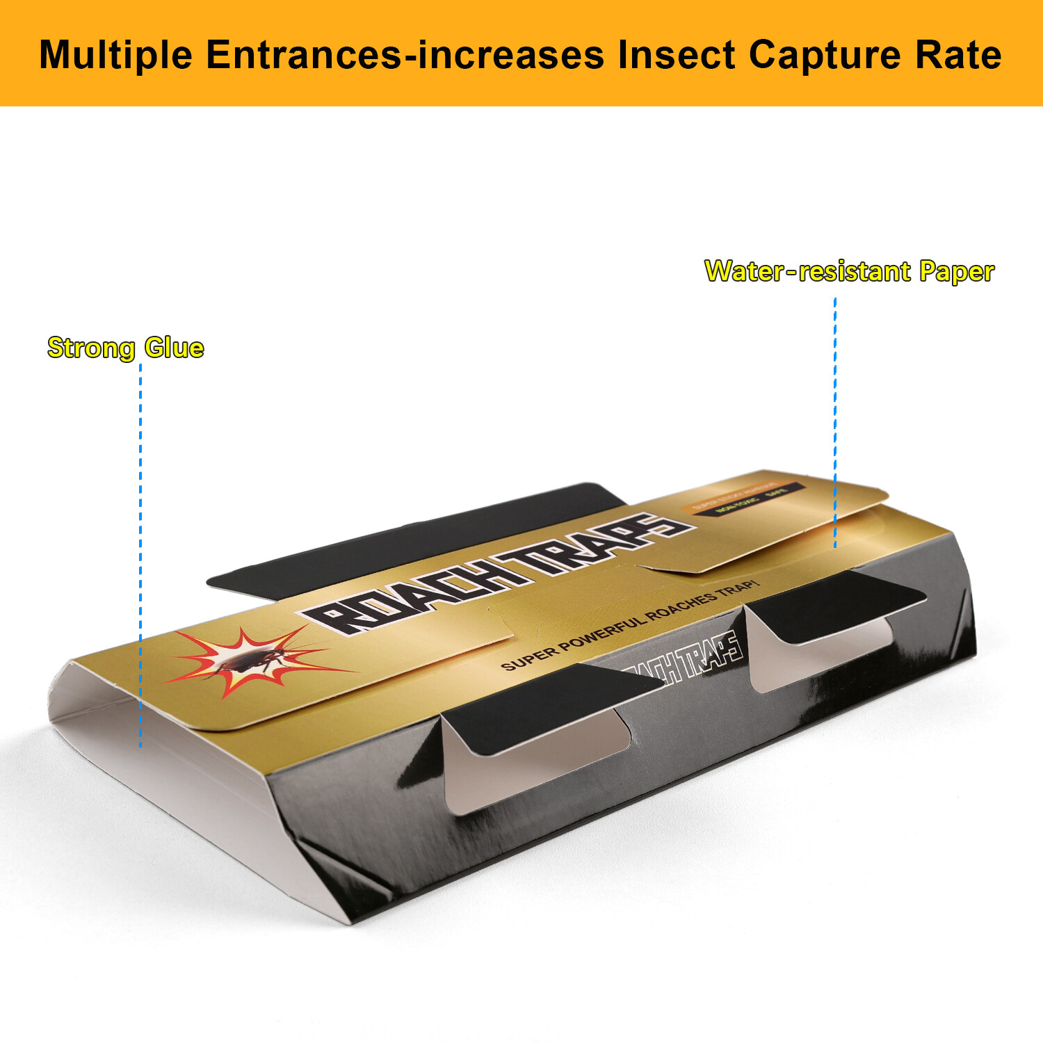 5-60pcs Roach Glue Trap Cockroach Killer Bait Catcher Spider Insect Home USA