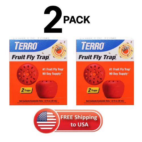 Indoor Fruit Fly Trap, (2-count) , Terro Traps, In Built With Window Sinks 2Pack