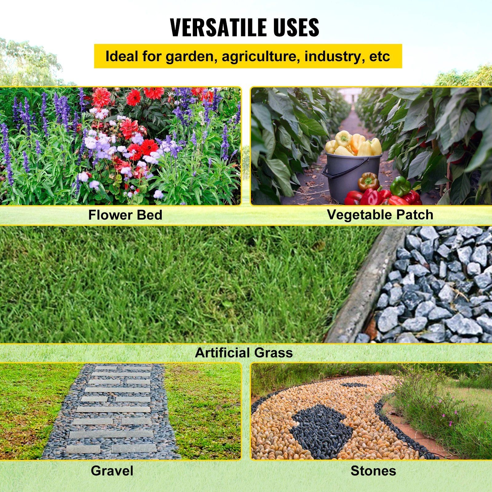 Landscape Weed Barrier Mat: 3ft x 300ft HD Polypropylene, Woven+Needle-Punched
