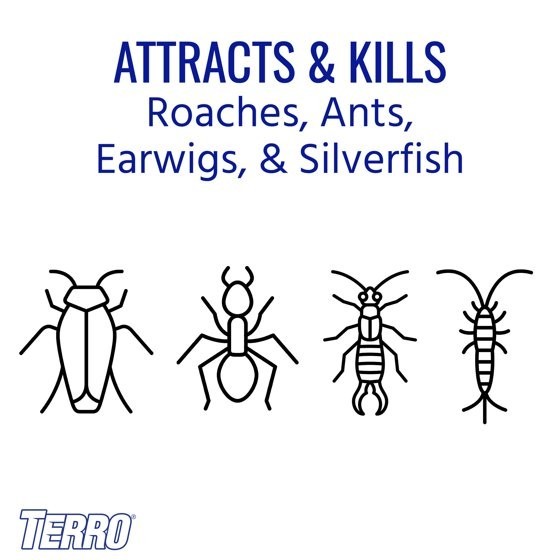 TERRO Roach Bait Powder + Applicator Kills Cockroach Ants Earwigs Silverfish