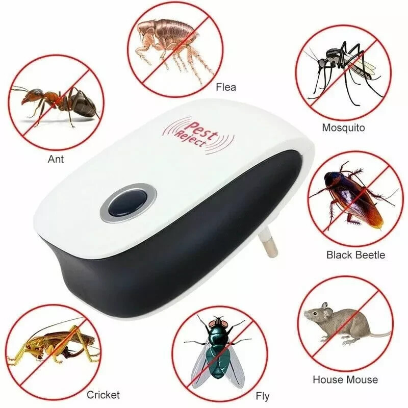 Ultrasonic Pest Insect Rodent Repeller Electronic Plug-In Mice Rat Cockroach Bug