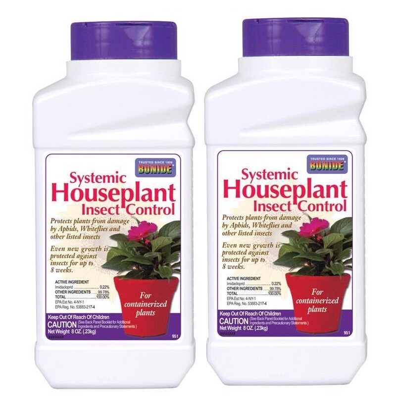 2~Bonide Systemic Houseplant Insect Control Ready To Use Granules For Indoor 8oz