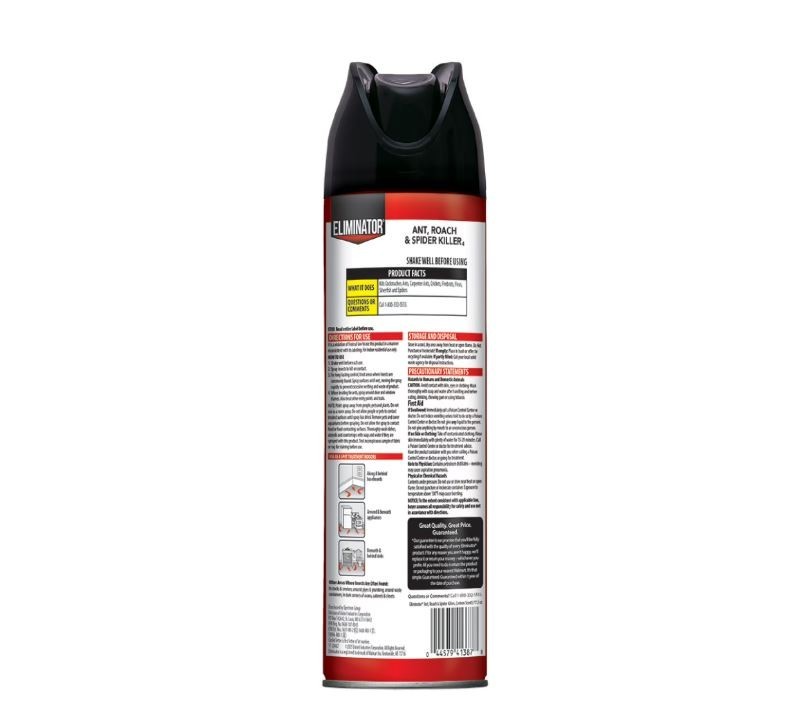 (2 Pack) Eliminator Indoor Ant, Roach & Spider Killer, Lemon Scent, 17.5 Ounces