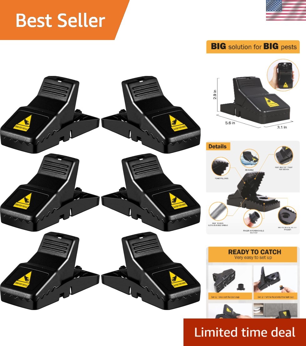 Modern, Easy-to-Use Large Rat Traps – Instant Kill Design for Home Protection