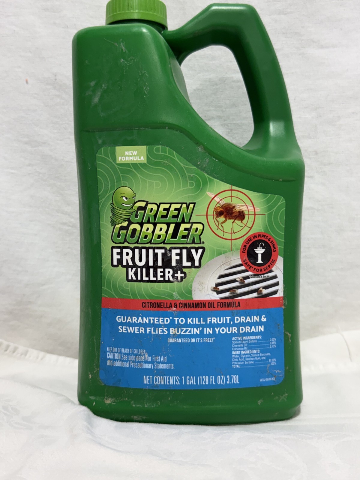 Green Gobbler Fruit Fly Goodbye Gel Drain Treatment 1 Gallon Drain Fly Killer Ne
