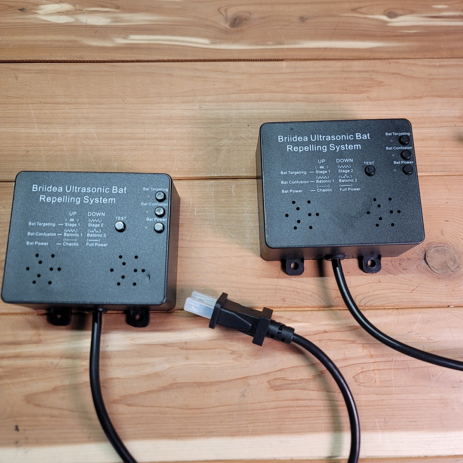 Briidea Ultrasonic Bat Repelling System Lot of 2 Black New Without Box