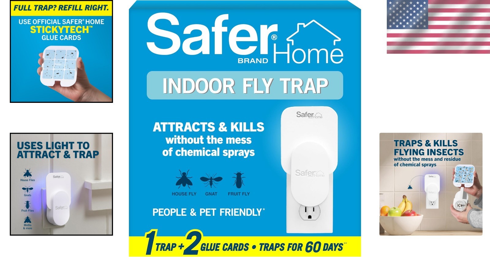 Compact 24/7 Indoor Plug-In Fly Trap – Effective Ultraviolet Pest Attractor