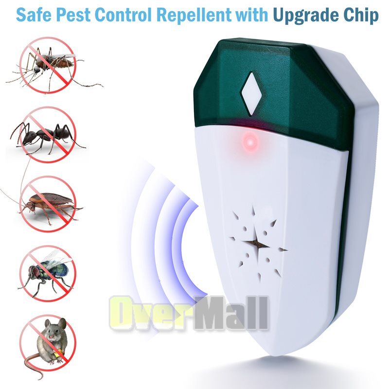 6x Electronic Pest Reject Control Ultrasonic Plug-in Repeller Bug Rat Roaches US