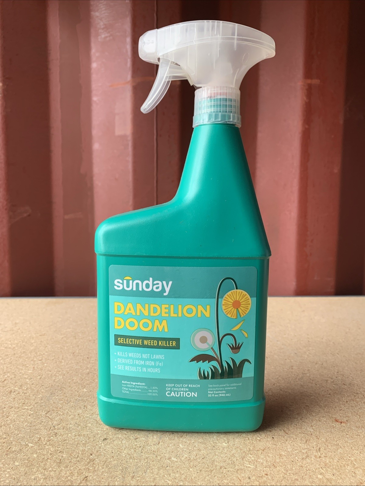 SUNDAY Dandelion Doom Herbicide Spot Treatment – Kills Weed Not Lawns! – 32 Oz.