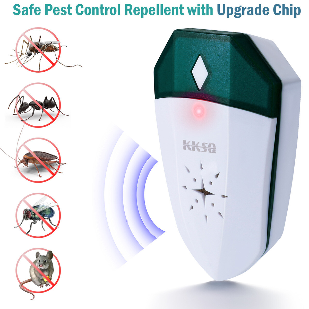 4 Pack Plug-In Ultrasonic Mouse/Rat/Rodent Repeller Repellent Pest Deterrent US