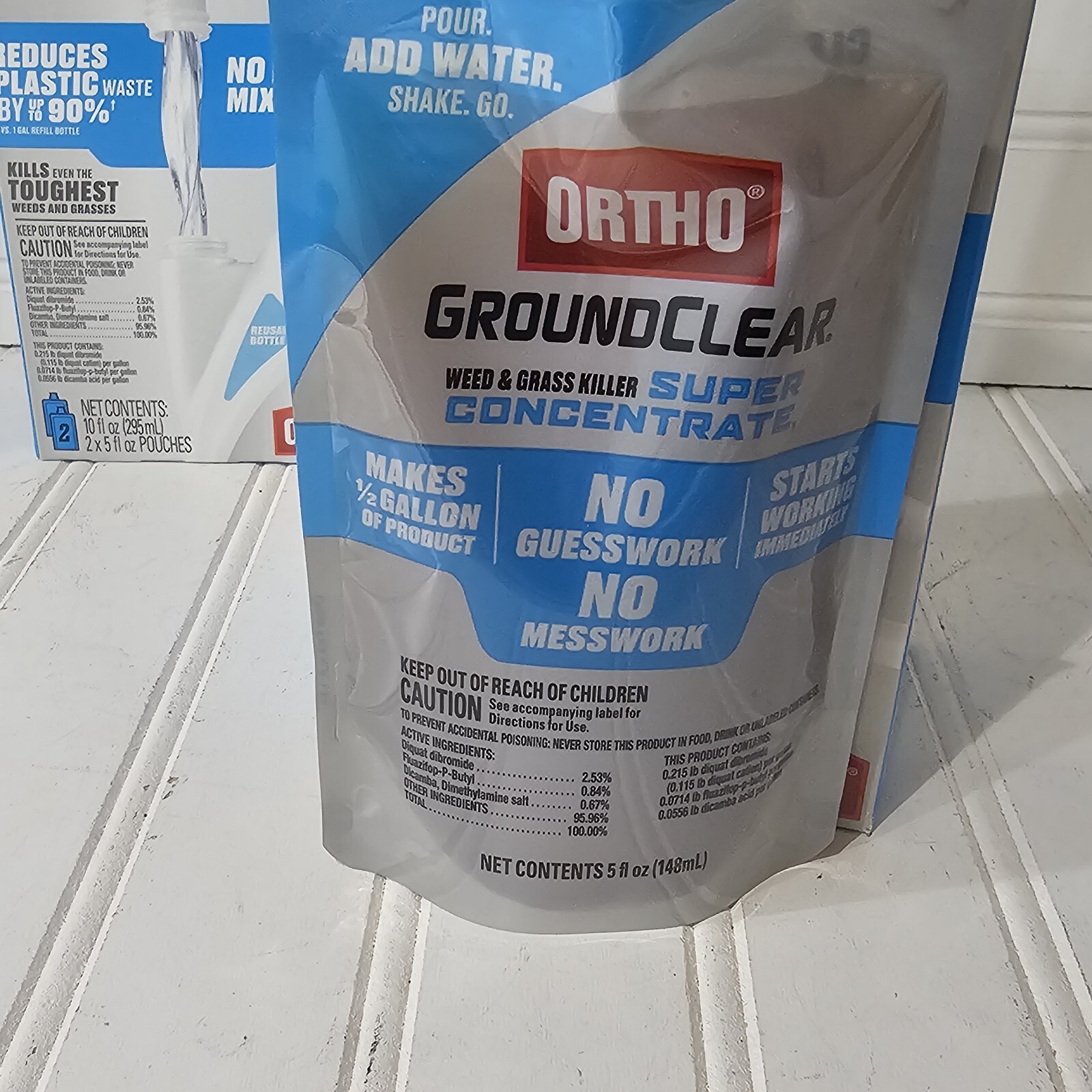 (4 Pouches) Ortho GroundClear Weed & Grass Killer Super Concentrate Refill Pouch