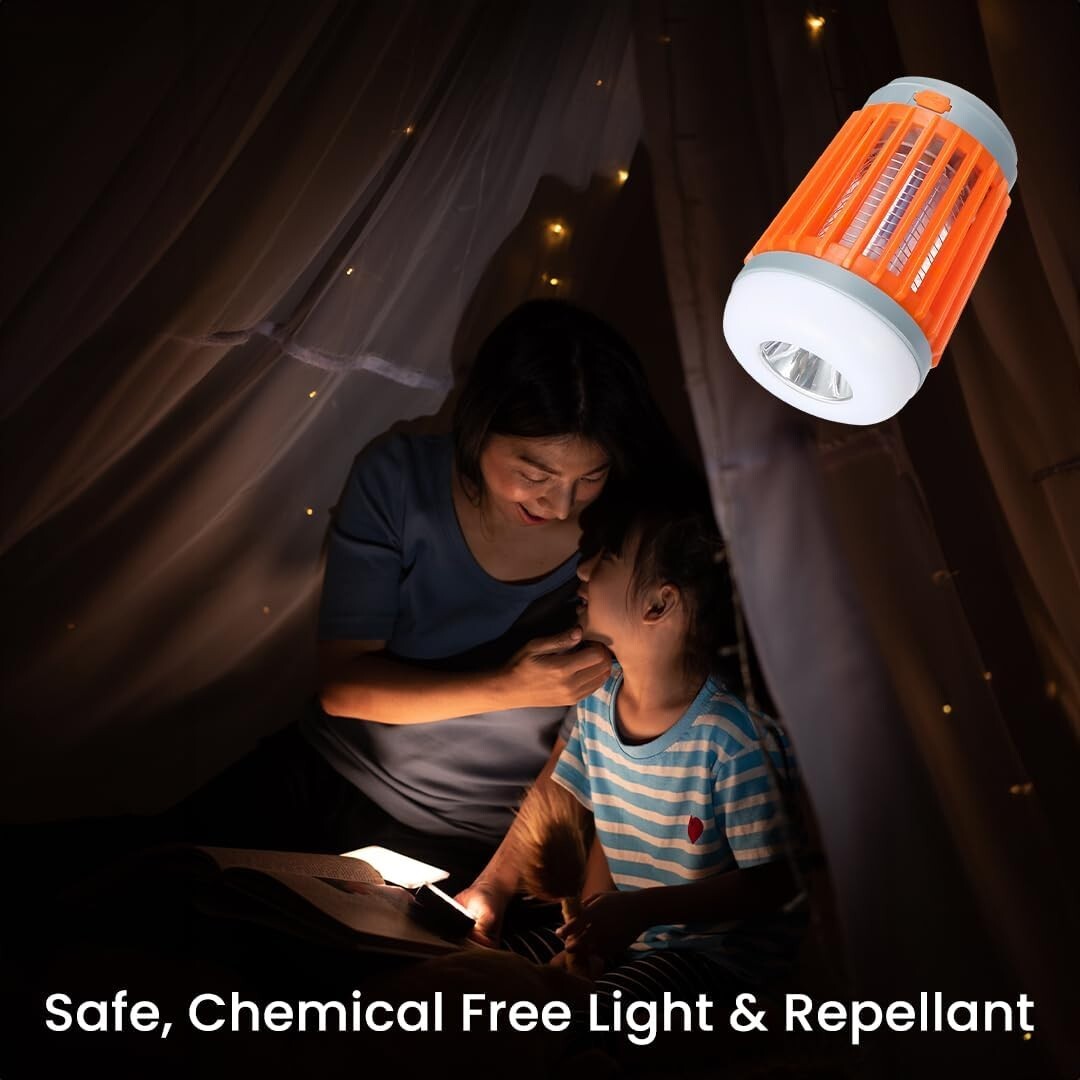 USB Solar Rechargeable Mosquito Lantern Zapper Repellent Outdoor Patio Indoor