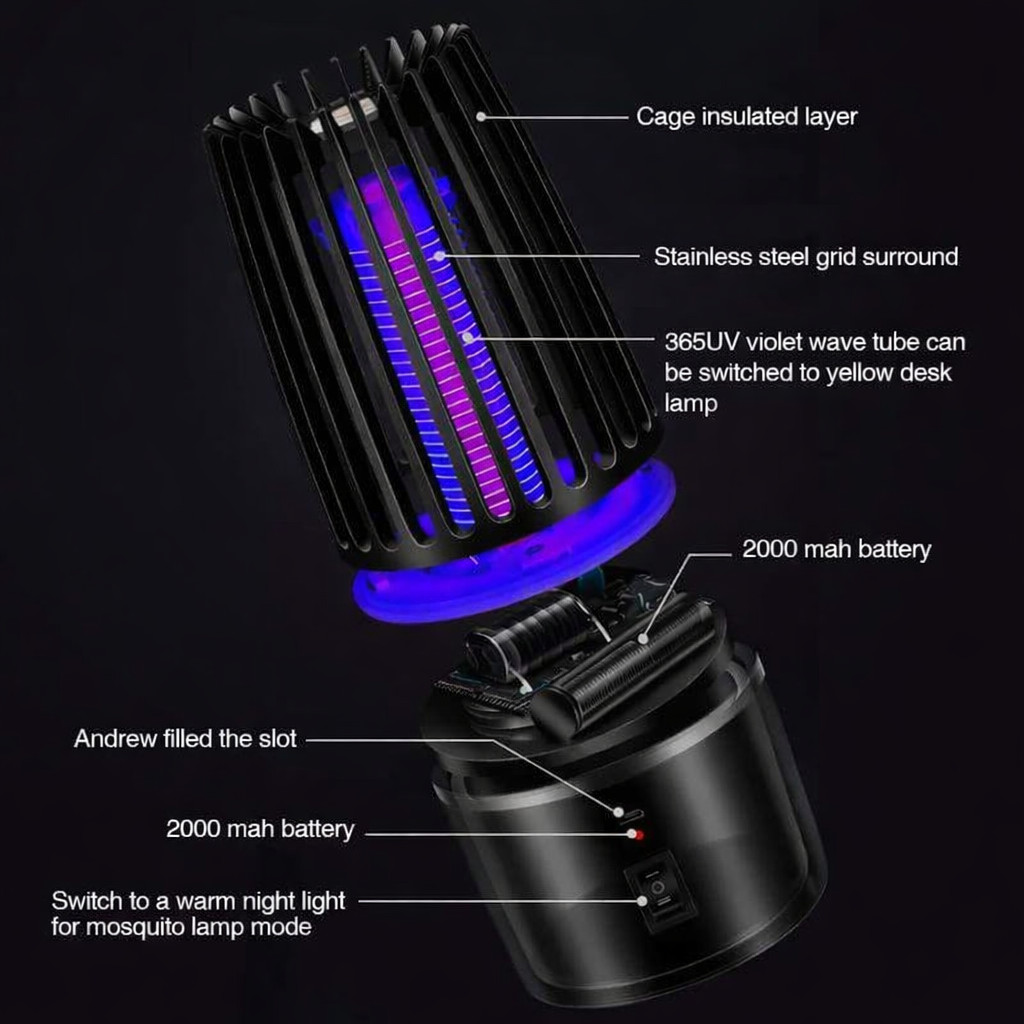 Electric Fly Gnat Killer Lamp Pests Fly Insect Trap Mosquito Bug Zapper