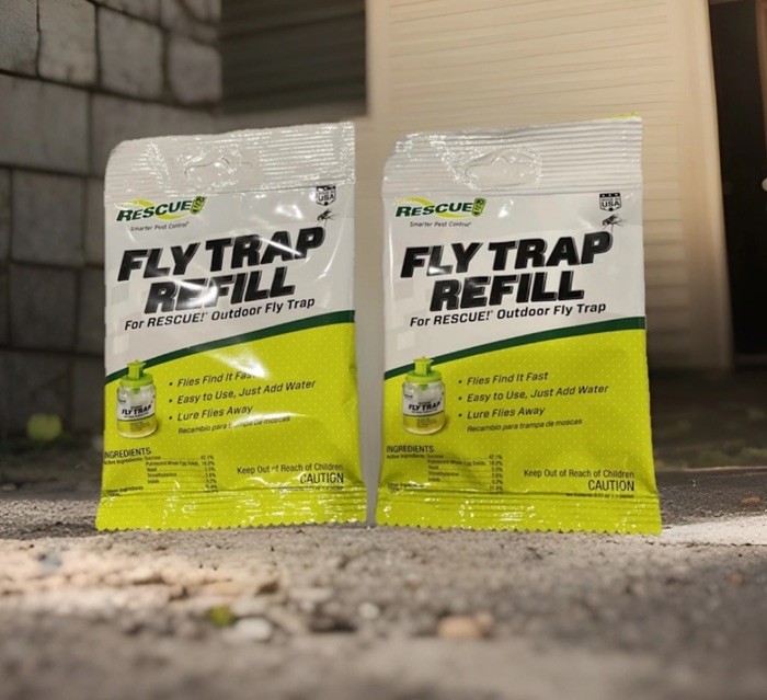 2 PACK-RESCUE! Reusable Fly Trap Refill Outdoor Use – 30 Day Supply