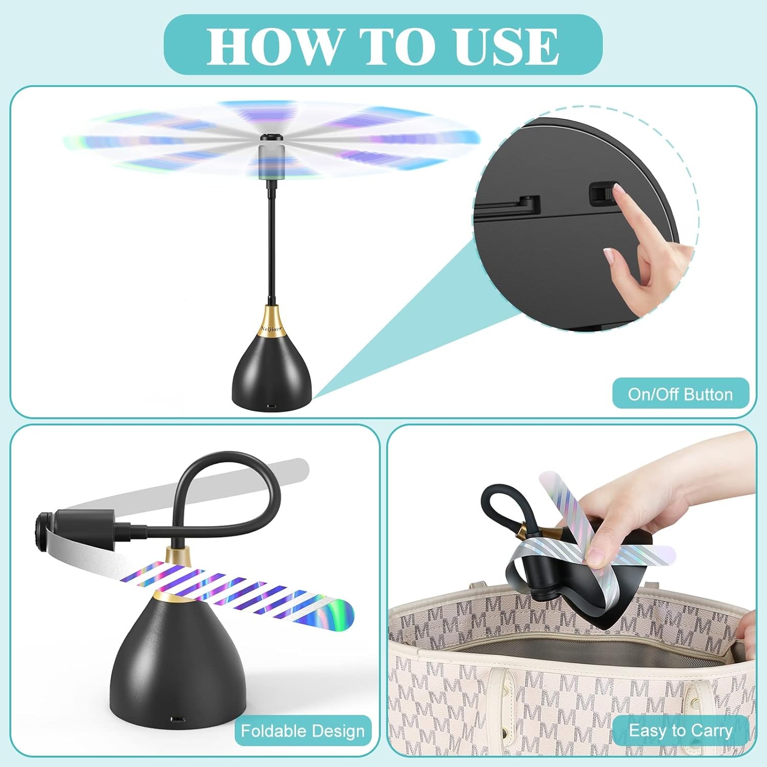 Fly Fans for Table,3 PACK Fly Repellent Fan Upgraded Keep Flies Away For Home,m