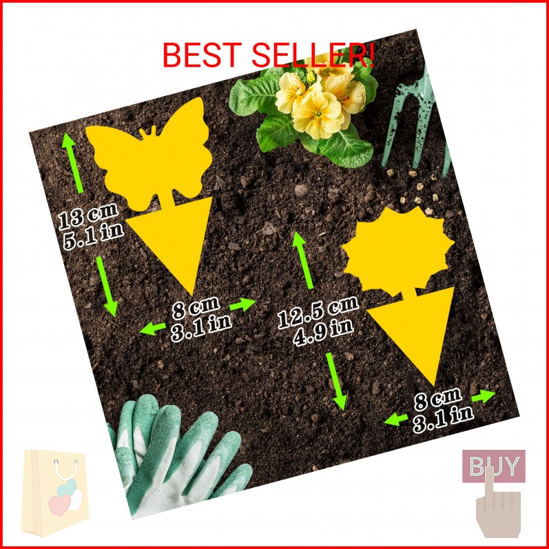 Fruit Fly Traps Indoor Fungus Gnat Trap 48PCS for Plants Yellow Houseplants Outd