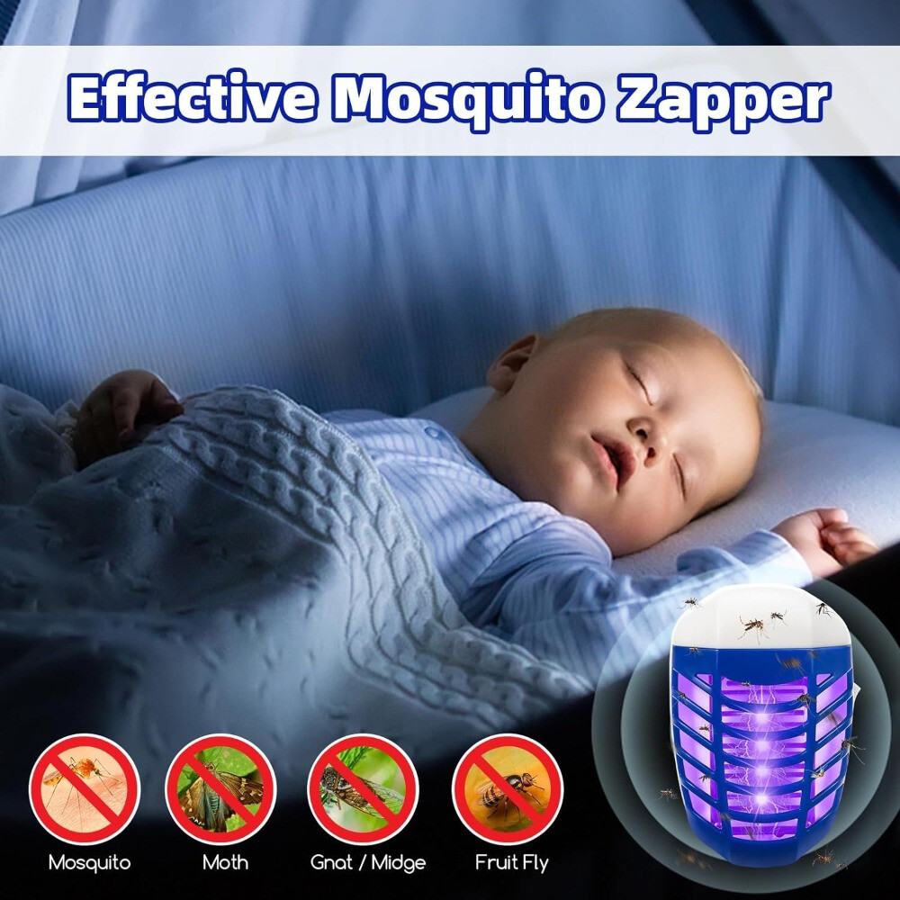 6X Indoor Plug-In Fruit Fly Trap with UV Insect Trap Lamp