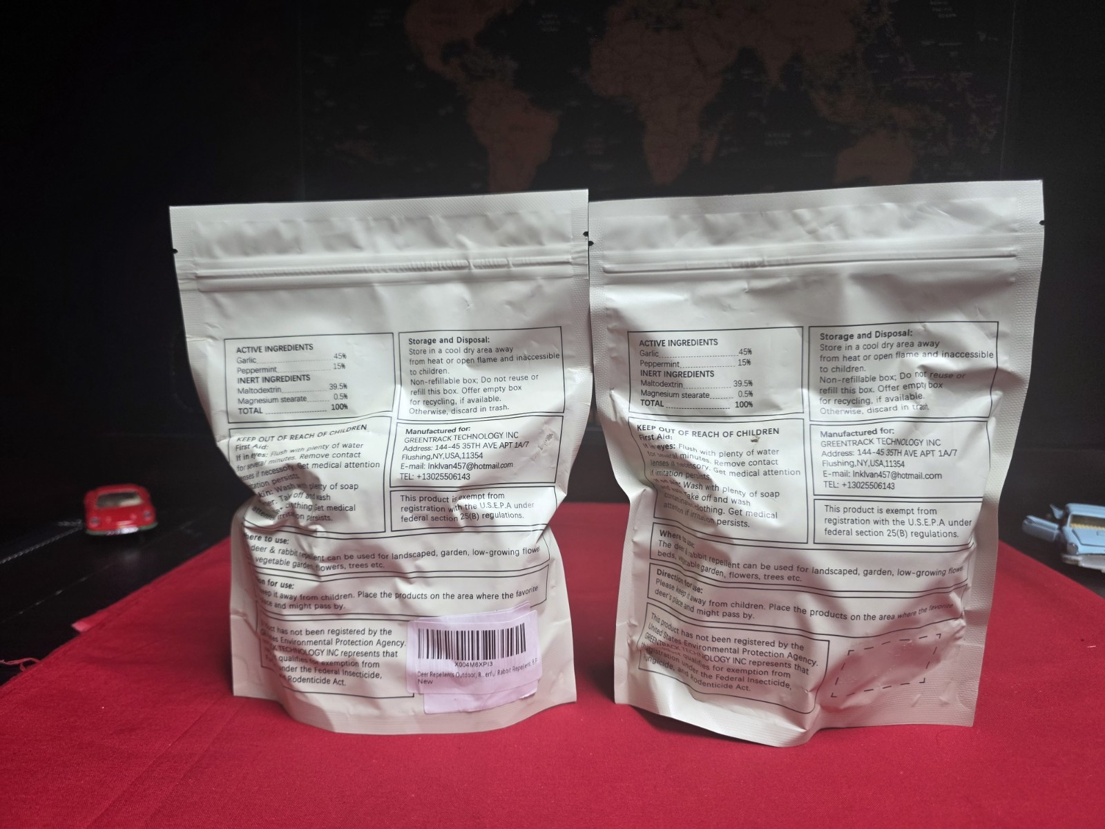 Lot Of 2 Outdoor Scent Barrier Pouch for Garden Plants & Trees – Natural Free Sh