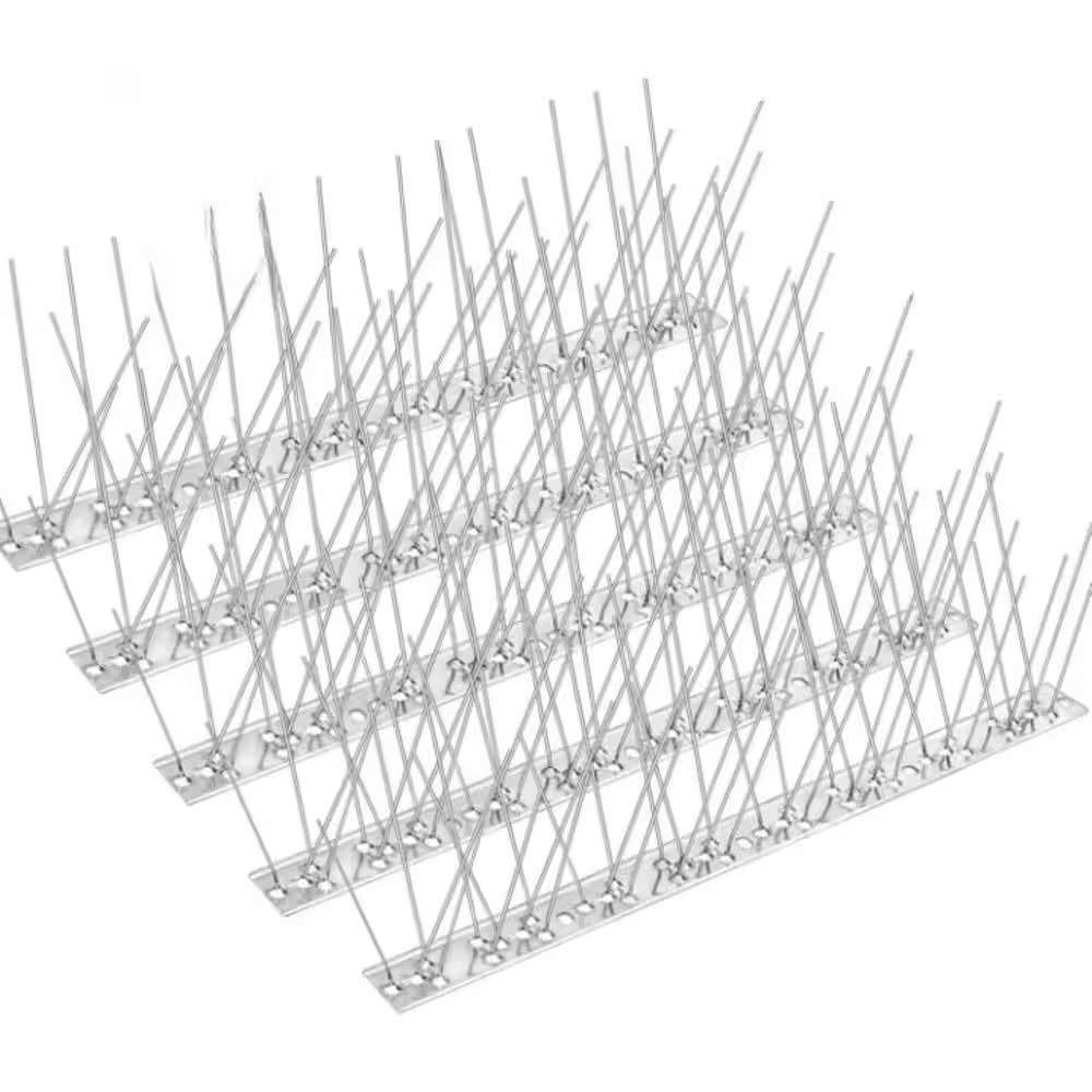 13 In. X 1.15 In. Stainless Steel Bird Spikes Deterrent 32.5 Ft. Coverage for ou