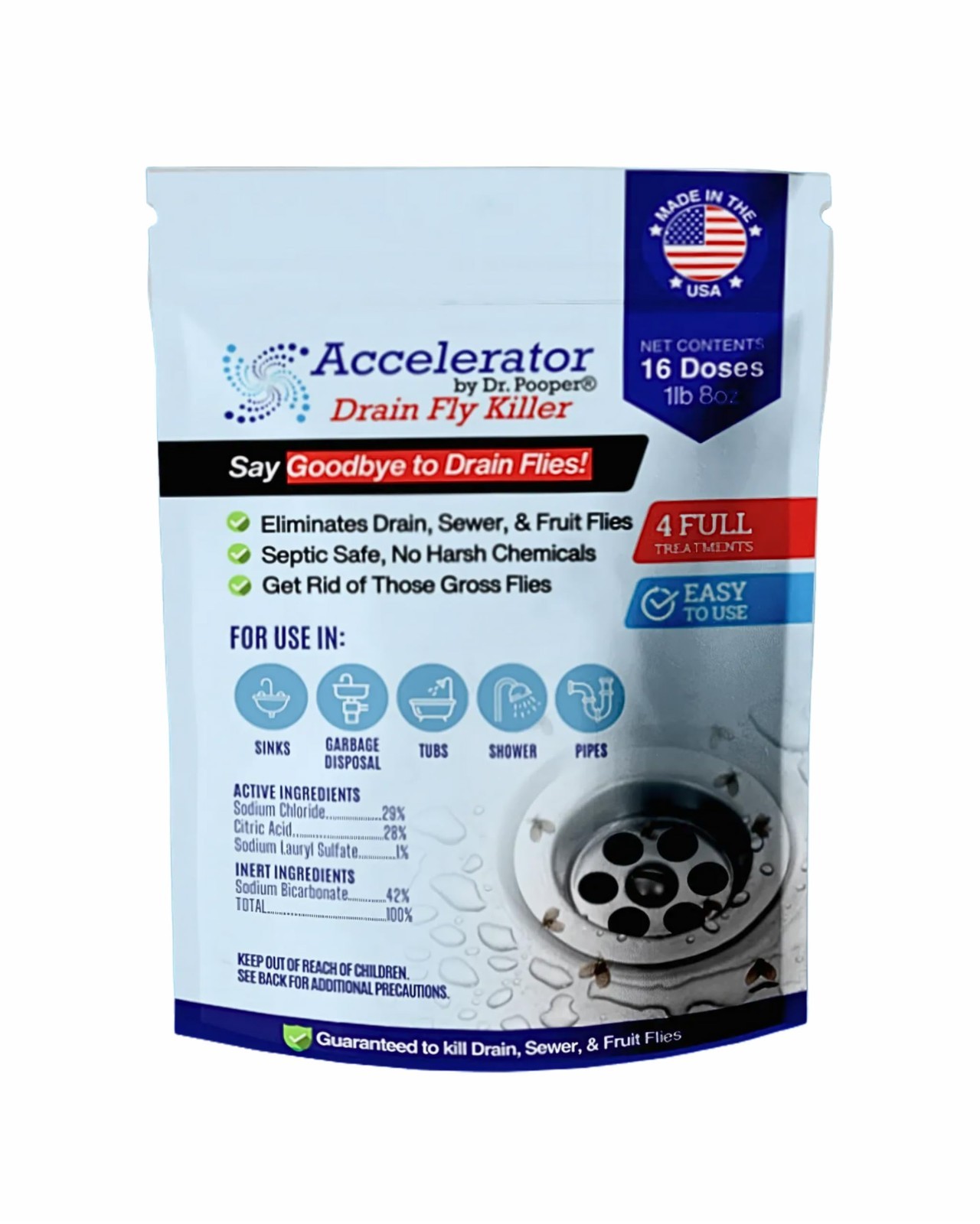 Drain Fly Killer Powder – Fast-Acting Treatment for Drain & Sewer Flies – Septic