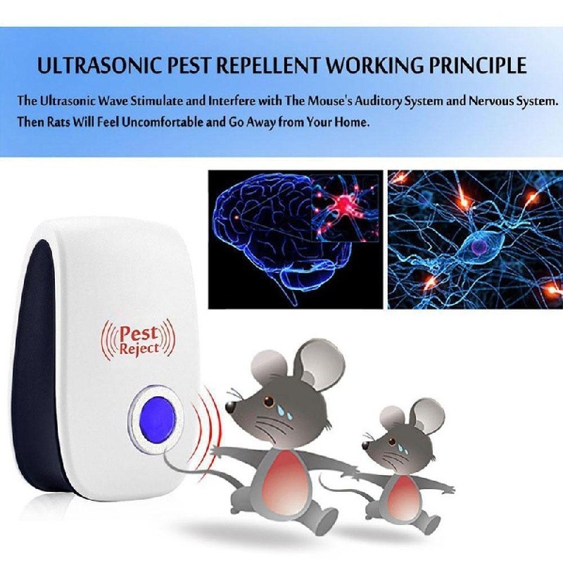 6~10x Ultrasonic Pest Reject Home Control Electronic Repellent Rat Mice Repeller