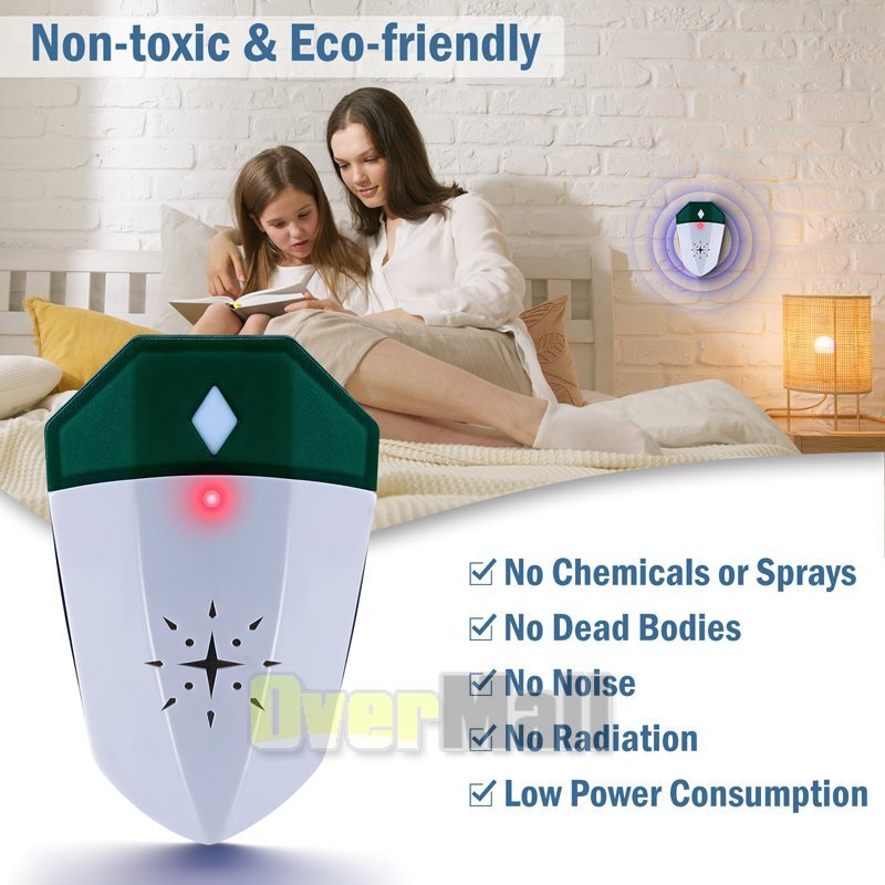 6x Electronic Pest Reject Control Ultrasonic Plug-in Repeller Bug Rat Roaches US