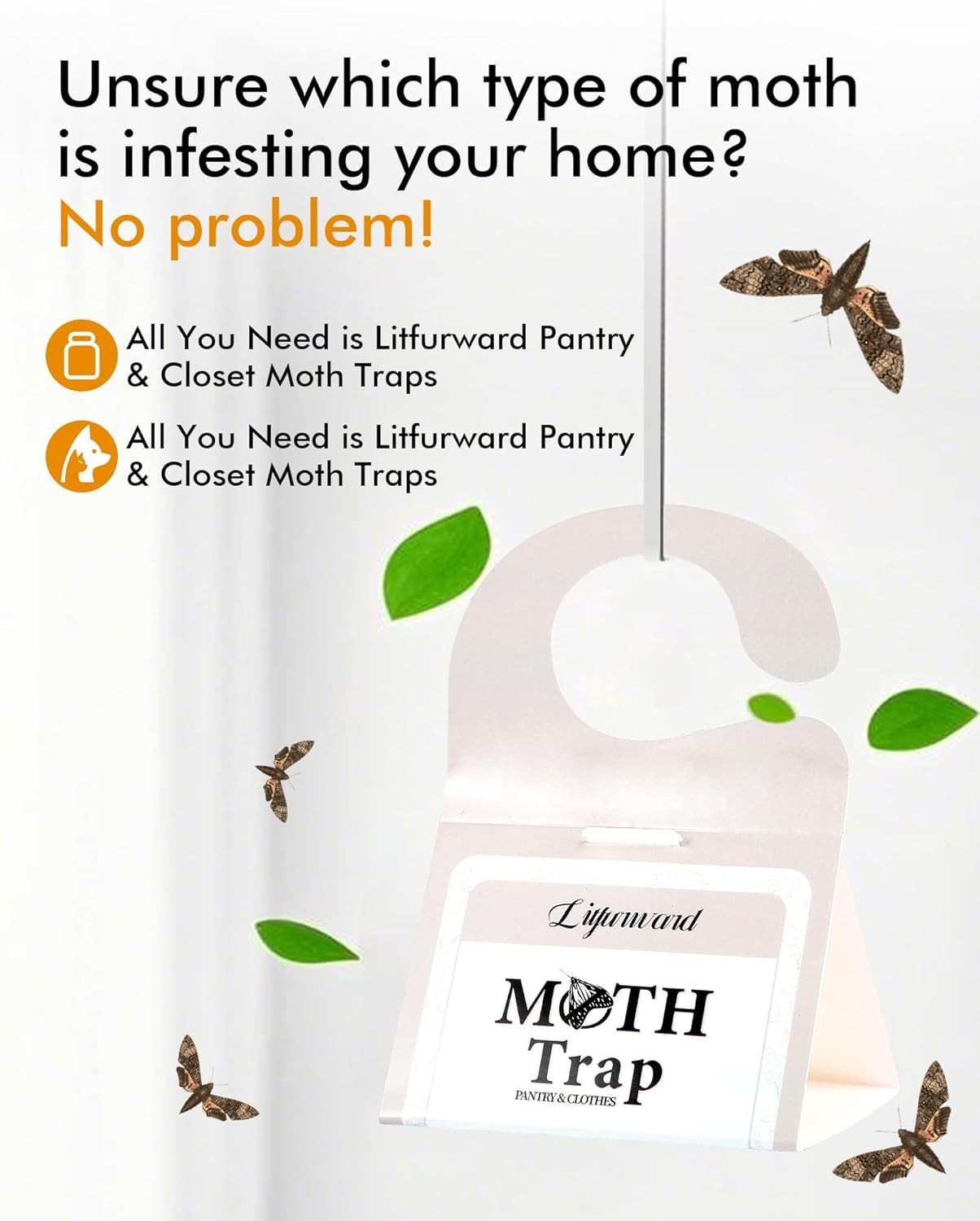 10/20PCS Moth Traps for Clothes Closets Moth Clothes Moth Traps with Pheromo…
