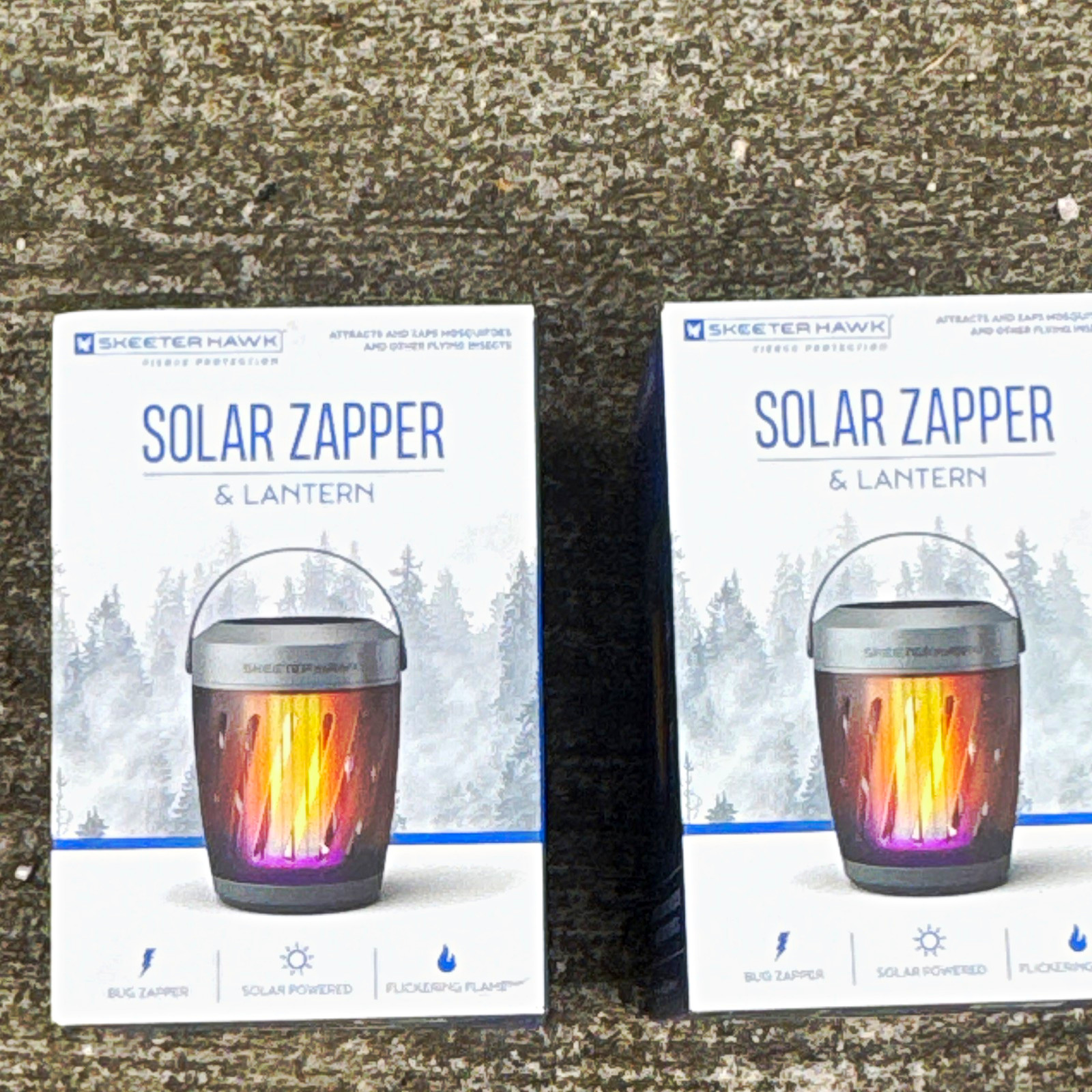 2 Skeeter Hawk Solar Zapper & Lantern Mosquito Zapper Lantern Solar/USB Recharge