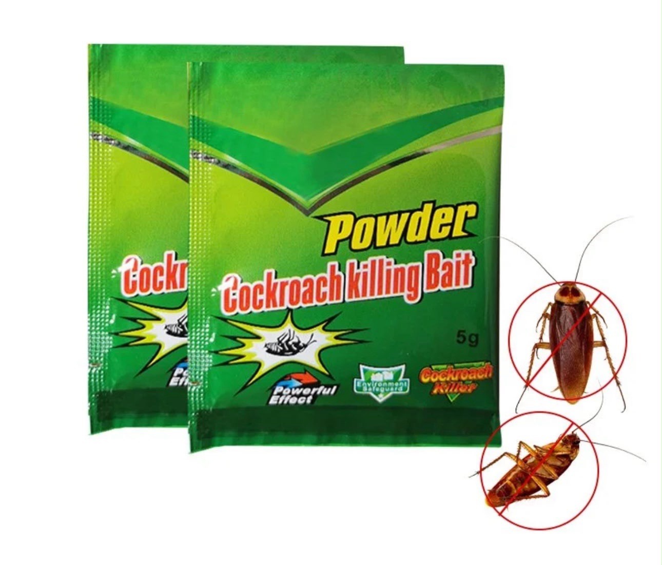 Cockroach killing Bait Powder 5g Odorless Disposable 6pcs kill cockroach + Ants