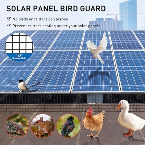 6 inch x 50ft Solar Panel Bird Guard, Wire Mesh Critter Guard for 6IN x 50FT