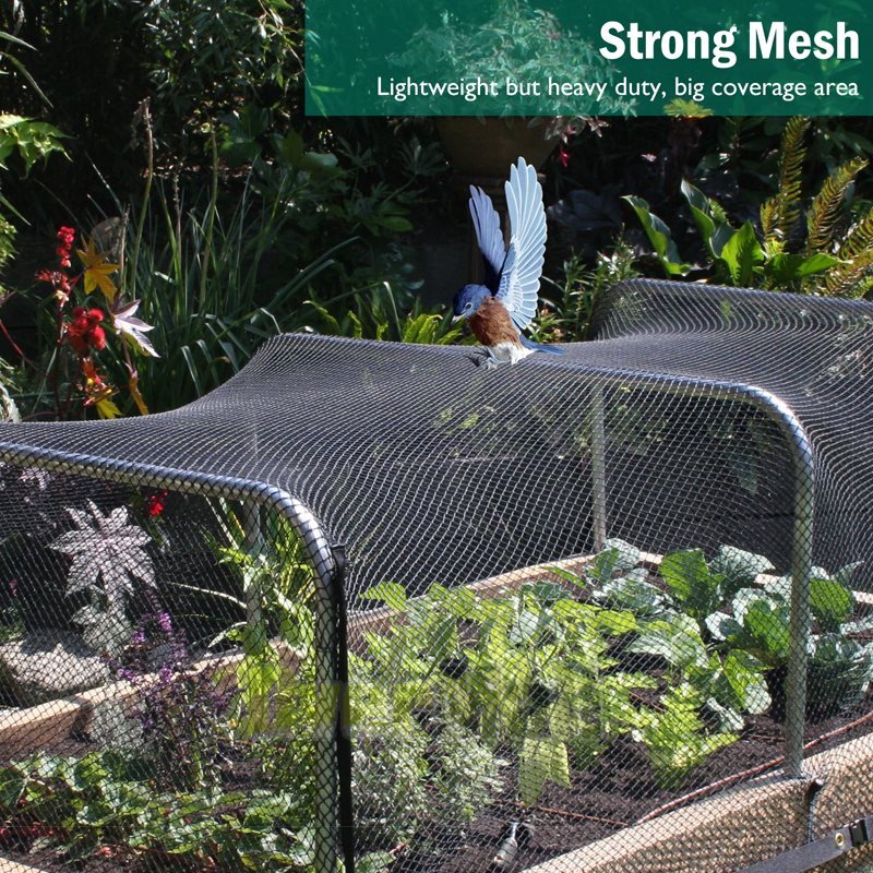 Heavy Duty Netting for Bird Poultry Aviary Game Pens 13x33FT Net Black Mesh
