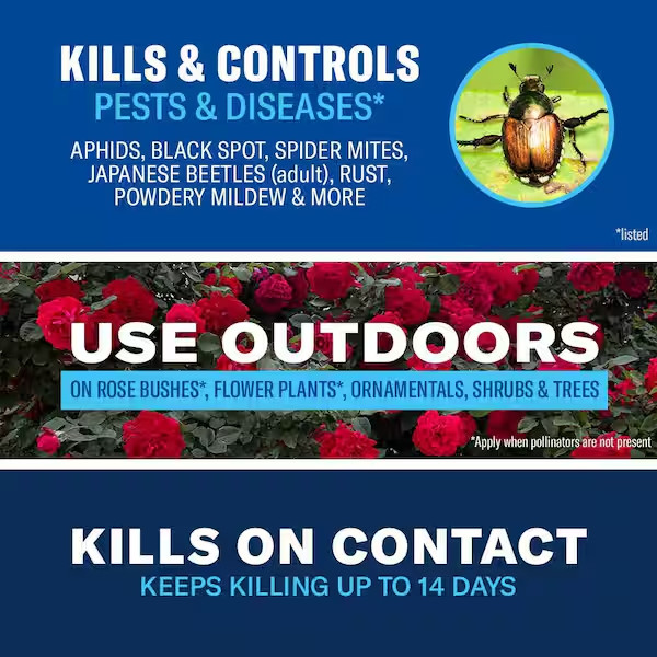 BioAdvanced 3-In-1 Insect, Disease & Mite Control Ready To Use, 24 oz