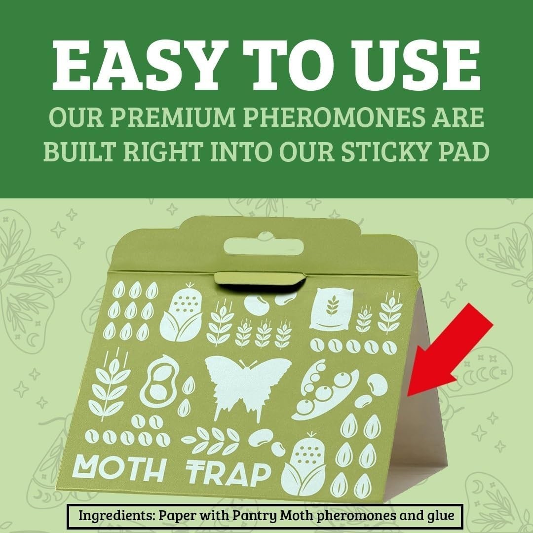 Child & Pet Safe Pantry Moth Traps 6-Pack | Non-Toxic Food Protection
