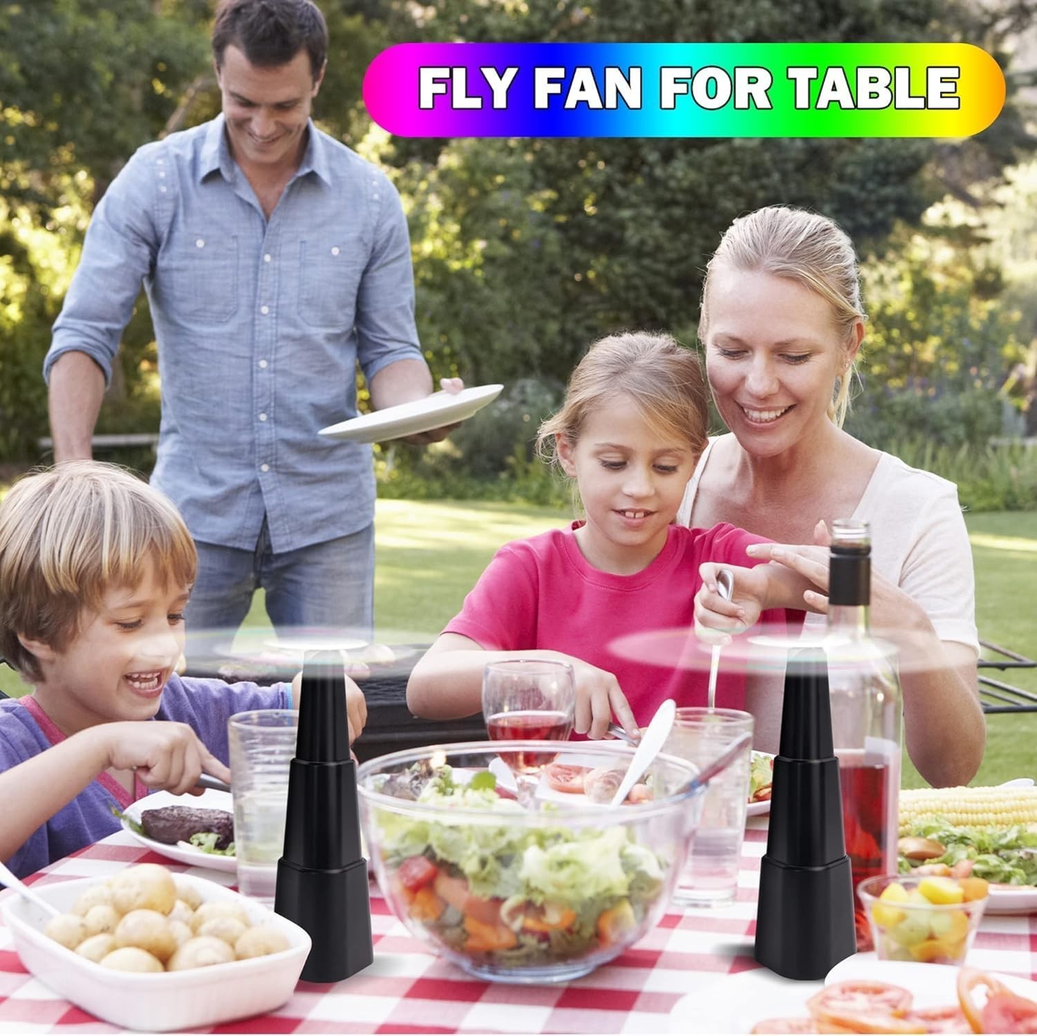 Fly Fans for Tables Pack of 4 Battery Powered